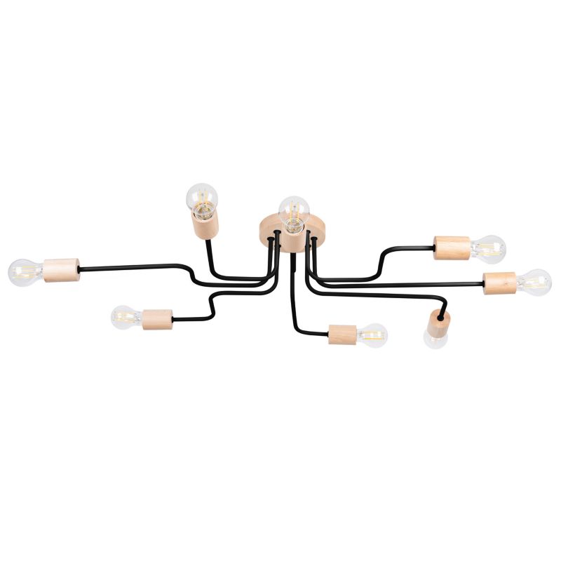 Żyrandol Sollux Lighting TIMBO 8 czarny 1 szt.