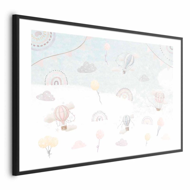 Plakat Artgeist Przygoda pośród chmur 60x40 cm z ramą czarną 1 szt