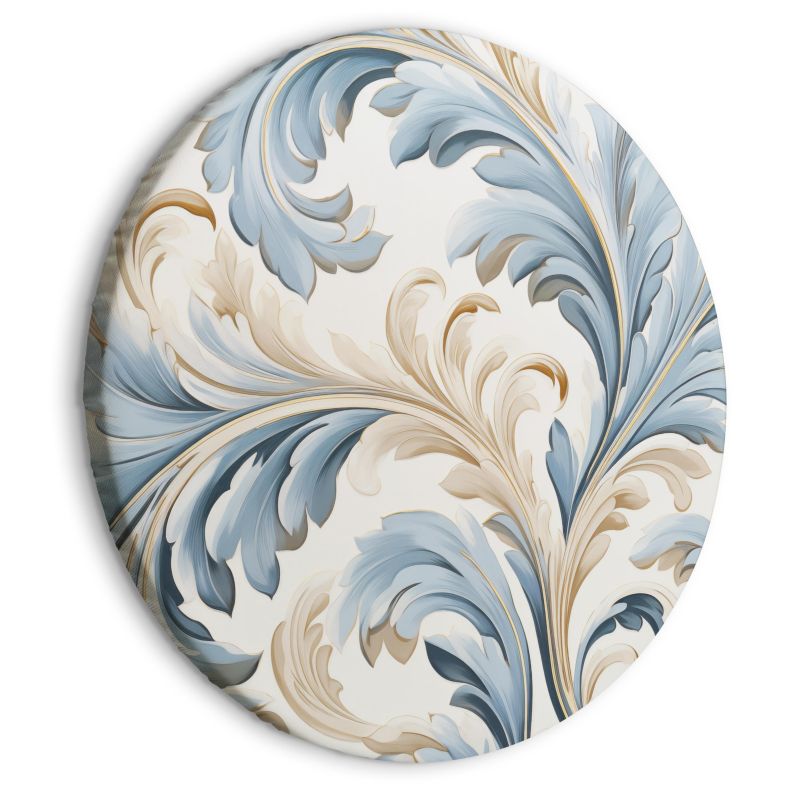 Obraz owalny Artgeist Barokowe ornamenty 40 x 40 cm płótno włoskie 1 szt