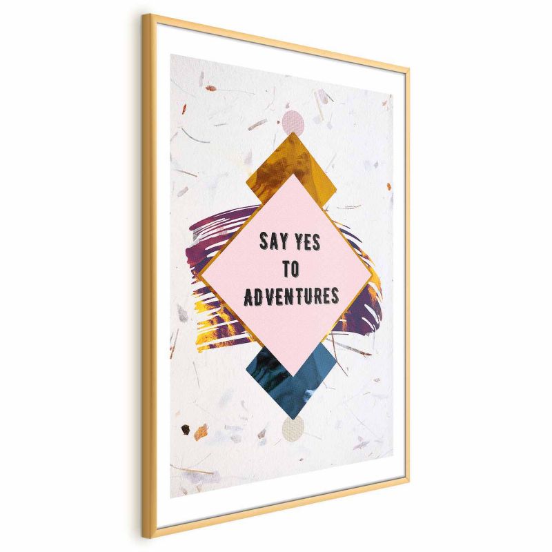 Plakat Artgeist Say yes 21x30 cm z ramą złotą 1 szt