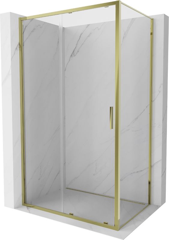 Kabina prysznicowa Mexen Exo rozsuwana 135 x 80 cm transparent złota 1 szt.