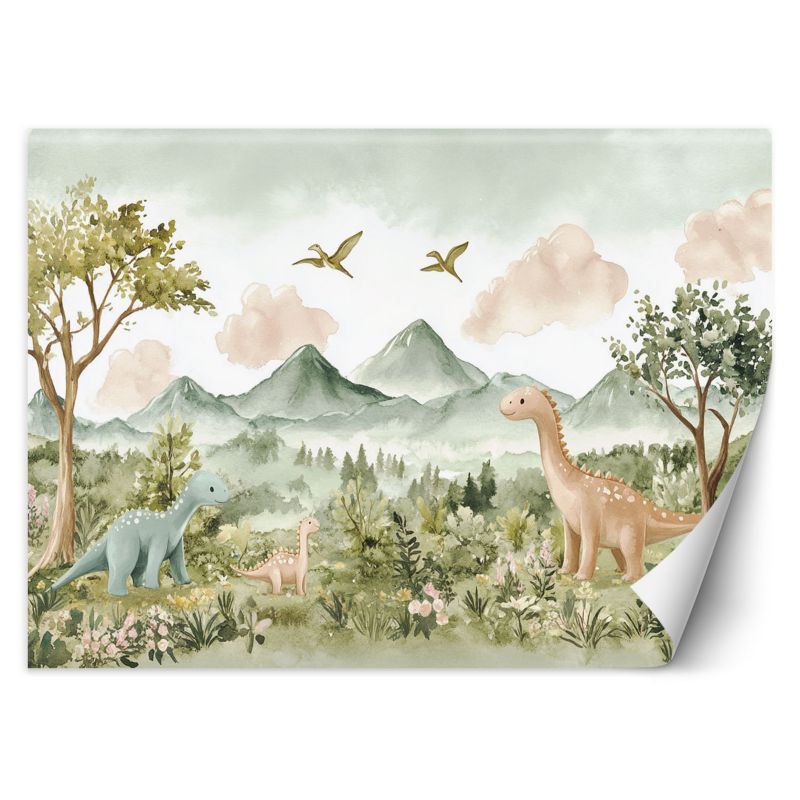 Fototapeta Feeby Wesołe Dinozaury Pejzaż górski 300x210 1 szt