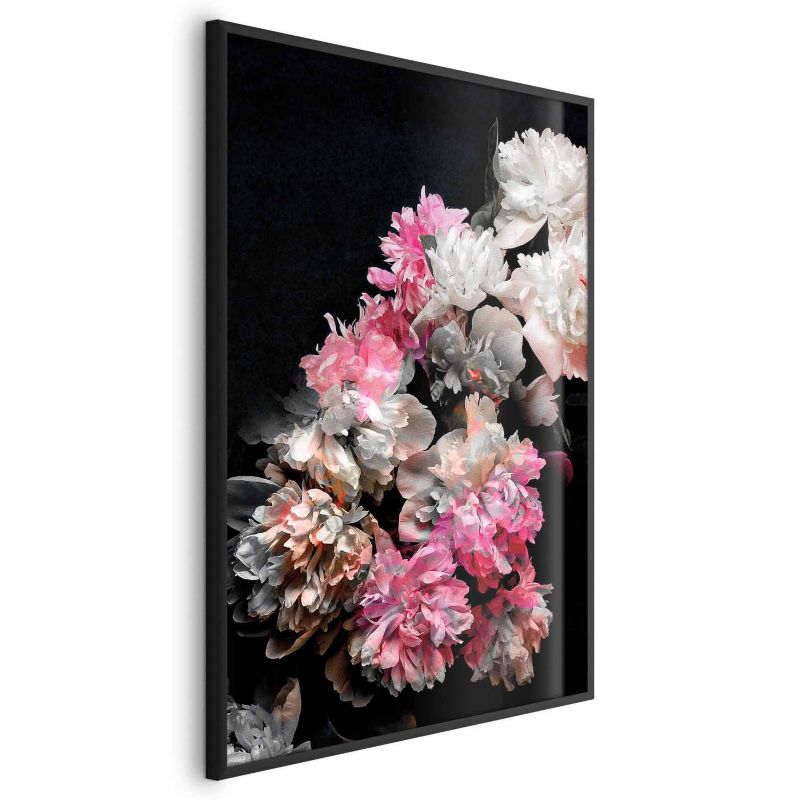 Plakat Artgeist Bukiet w mroku 40x60 cm z ramą czarną 1 szt