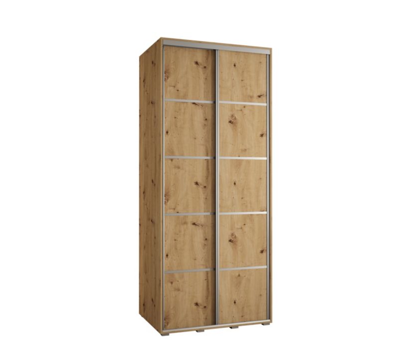 Szafa przesuwna Abiks DAVOS 4 wysoka szer.100cm gł.60cm artisan/artisan/srebrny 1szt.