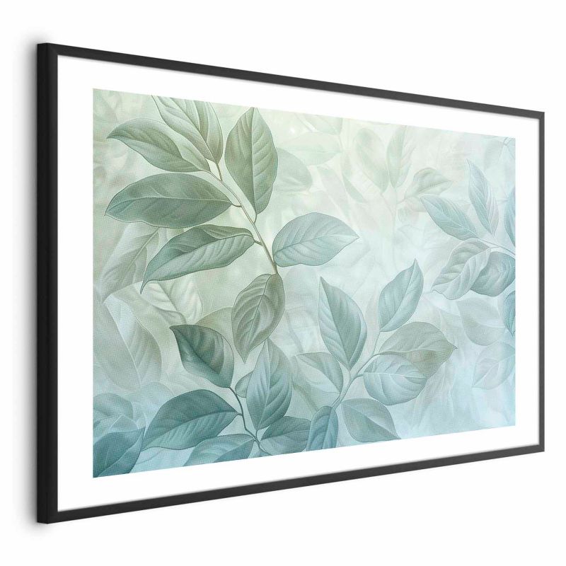 Plakat Artgeist Miętowe liście 60x40 cm z ramą czarną 1 szt