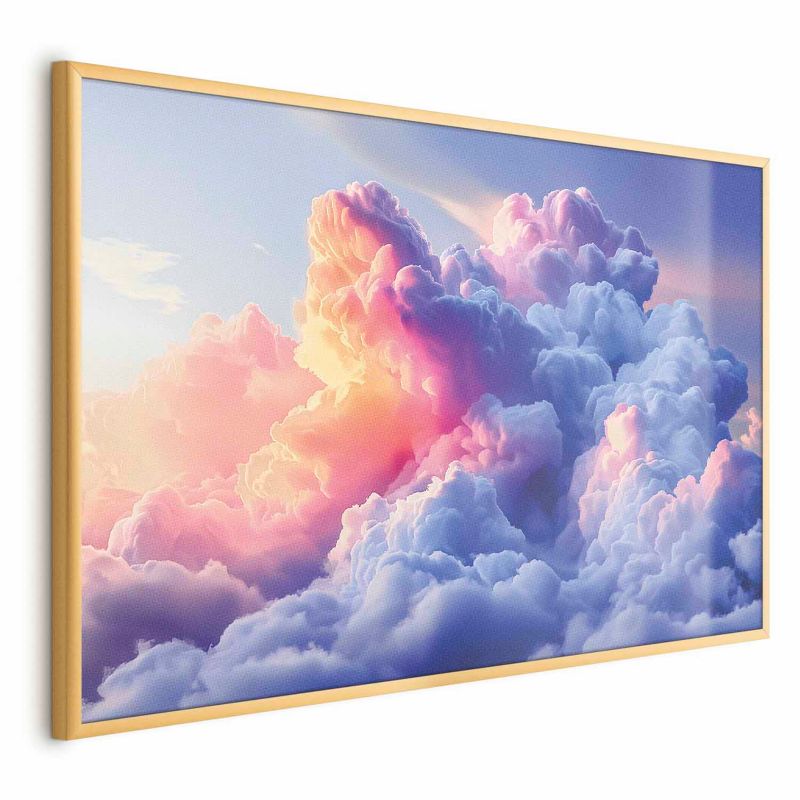 Plakat Artgeist Chmury 90x60 cm z ramą złotą 1 szt