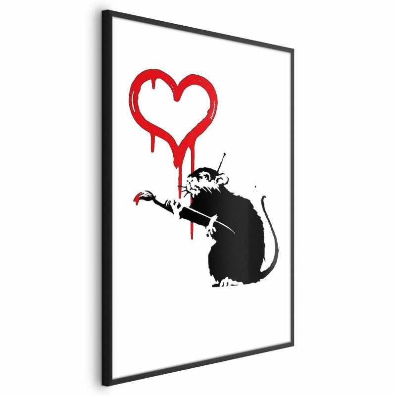 Plakat Artgeist Love Rat 21x30 cm z ramą czarną 1 szt