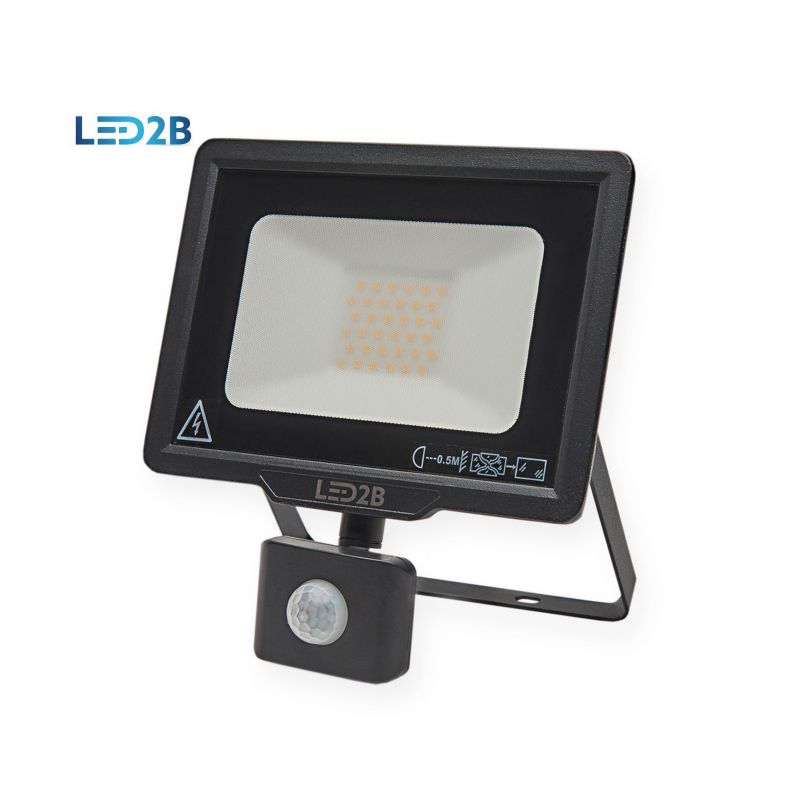 Naświetlacz z czujnikiem ruchu LED Kobi 30W 6500K IP44 czarny LED2B 1szt.