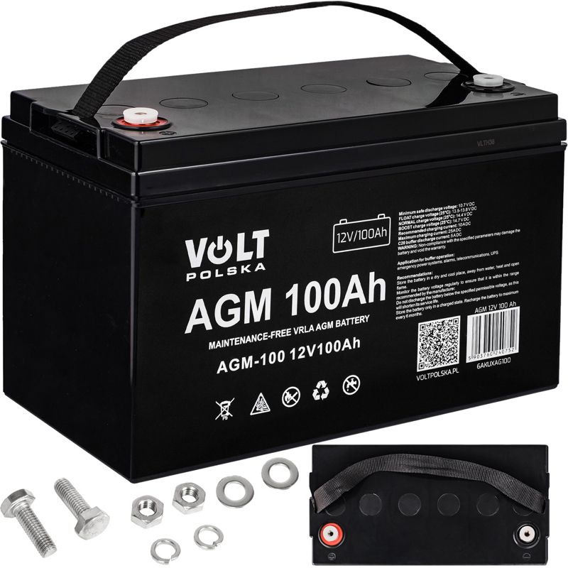 Akumulator bezobsługowy AGM 12V 100Ah VOLT POLSKA 1szt.