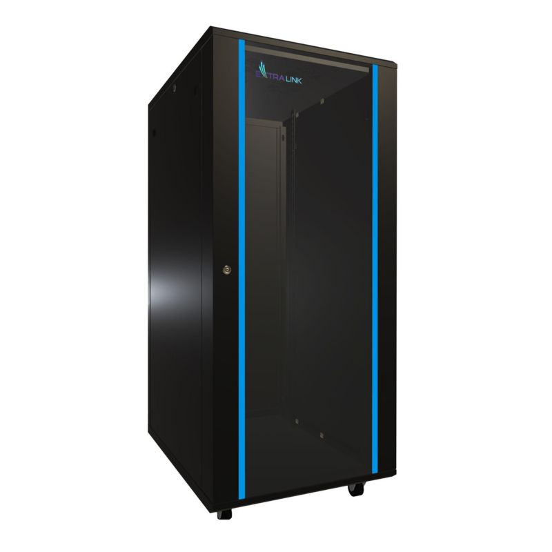 Szafa rack Extralink 27U 600x800 Czarna stojąca 1szt