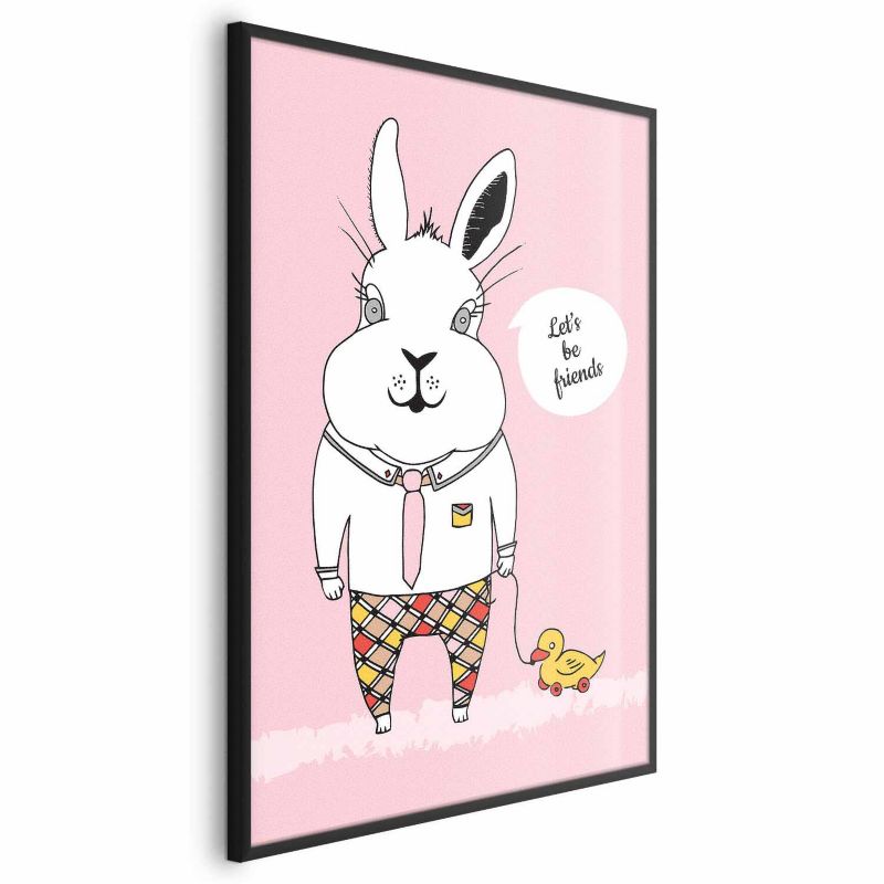 Plakat Artgeist Przyjaciel królika 60x90 cm z ramą czarną 1 szt