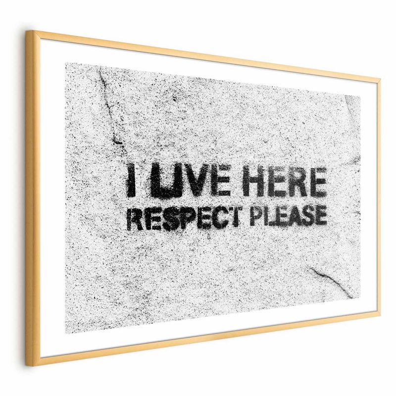 Plakat Artgeist Respect 60x40 cm z ramą złotą 1 szt