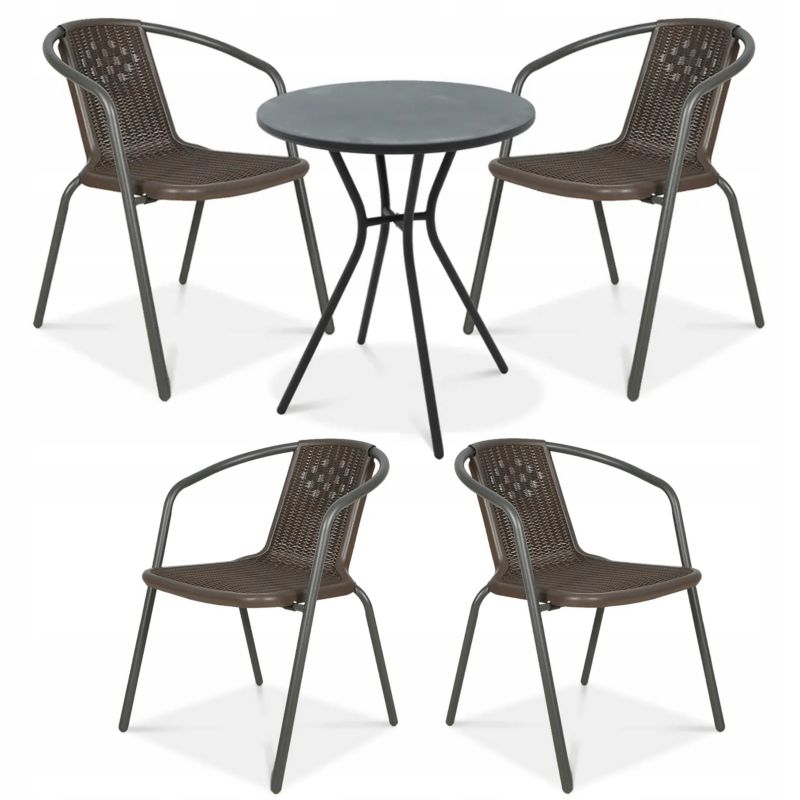 Zestaw na balkon Focus Garden Balkonowych Na Balkon Taras Simple Stolik Krzesło 1 szt