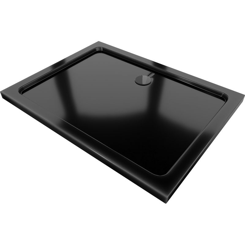 Brodzik prostokątny Mexen Flat czarny 140x90 cm 1 szt.