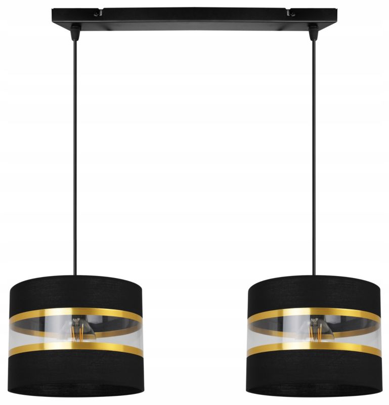 Lampa sufitowa wisząca Light Home LH Elegance Gold 2x E27 60W czarny 1szt.
