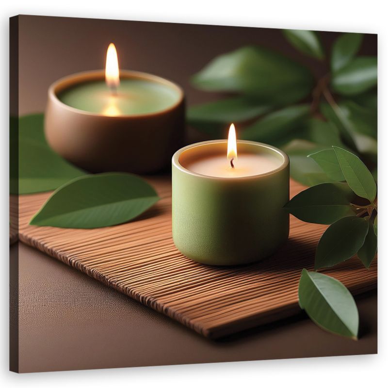 Obraz do salonu sypialni Feeby Świece Zen Spa 30x30 cm 1szt