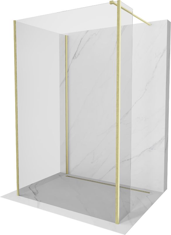 Ścianka prysznicowa Mexen Kioto złota transparent 120x105x40 cm 800-120-105-221-55-00-040 1 szt.