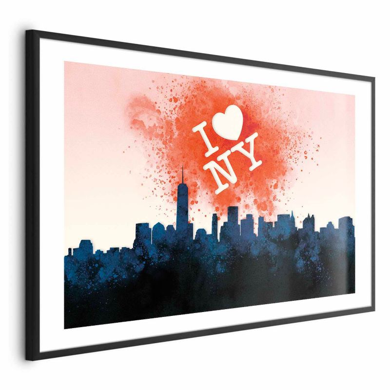 Plakat Artgeist I love NY 60x40 cm z ramą czarną 1 szt