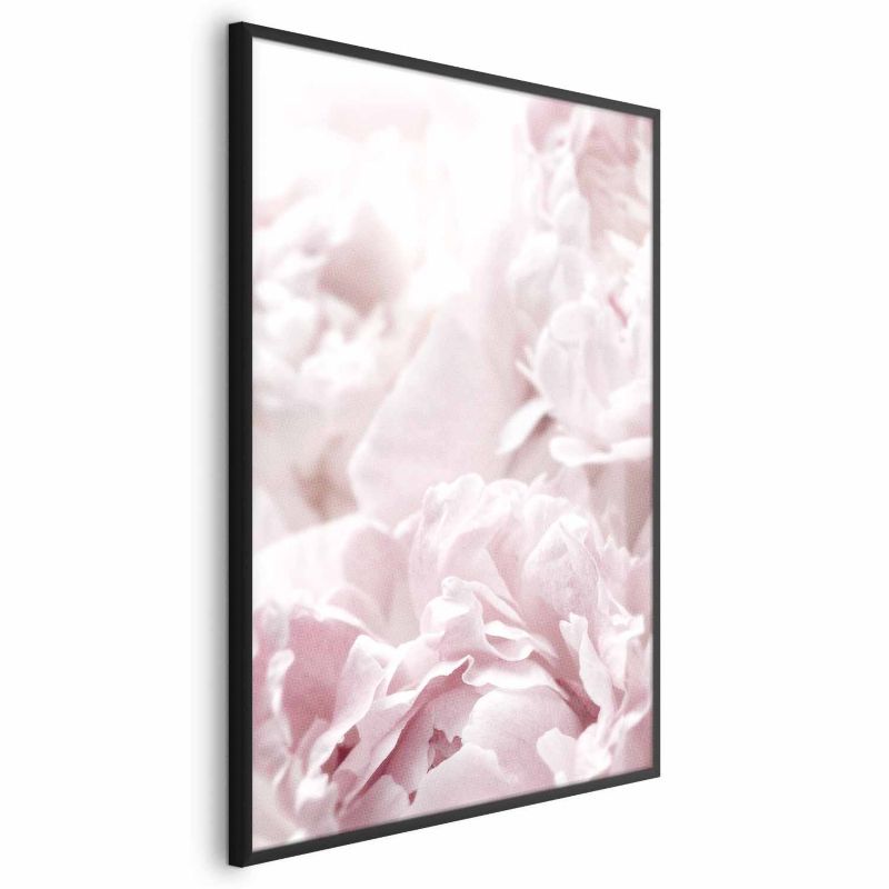 Plakat Artgeist Puszyste peonie 21x30 cm z ramą czarną 1 szt