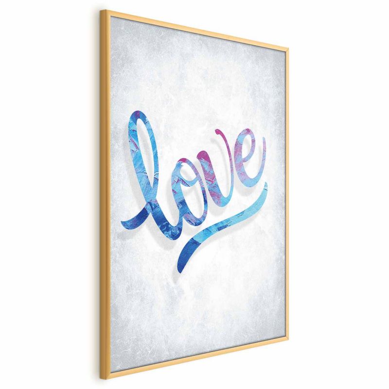 Plakat Artgeist Love 21x30 cm z ramą złotą 1 szt