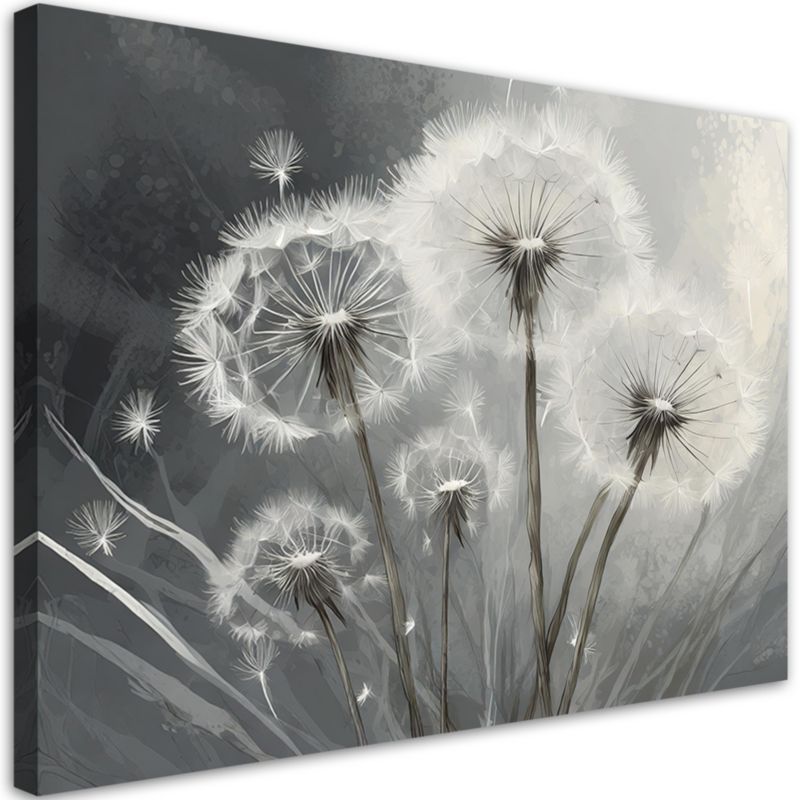 Obraz do salonu sypialni Feeby Dmuchawce Makro Białe 90x60 cm 1szt