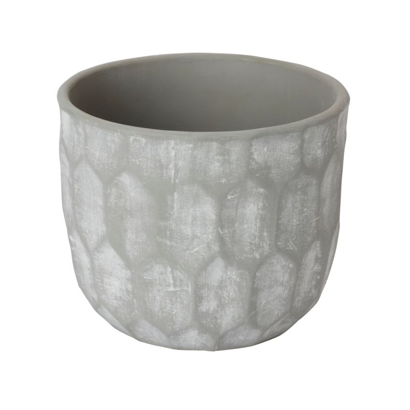 Doniczka ceramiczna Verve ozdobna 17 cm geo grey