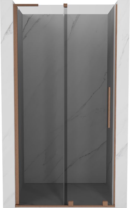Drzwi prysznicowe przesuwne Mexen Velar L grafit miedź 90x200 cm 1 szt.