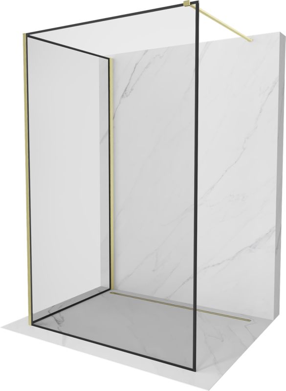 Ścianka prysznicowa Mexen Kioto czarny wzór 90x90 cm 800-090-212-55-70-0901 szt.