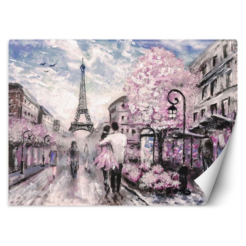 Fototapeta Feeby Spacer po Paryżu malowany 450x315 1 szt