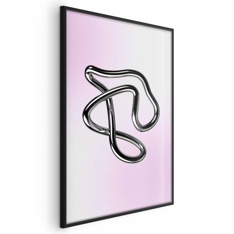 Plakat Artgeist Srebrne Zawiłości 60x90 cm z ramą czarną 1 szt