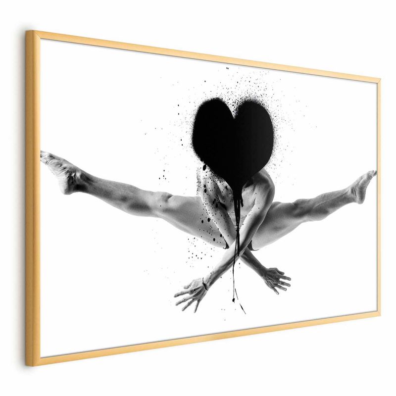 Plakat Artgeist Skok 30x21 cm z ramą złotą 1 szt