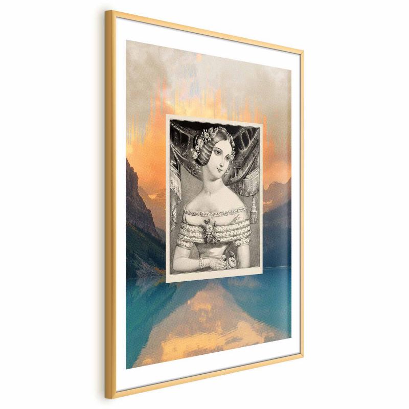 Plakat Artgeist Retro portret 29,7x42 cm z ramą złotą 1 szt