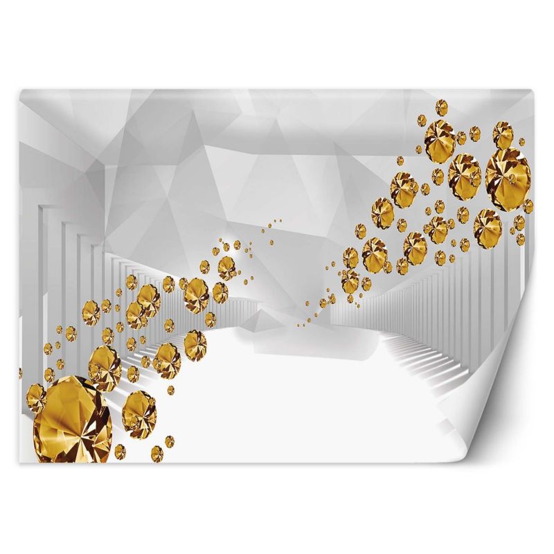 Fototapeta Feeby Złote kamienie tunel 3D 450x315 1 szt