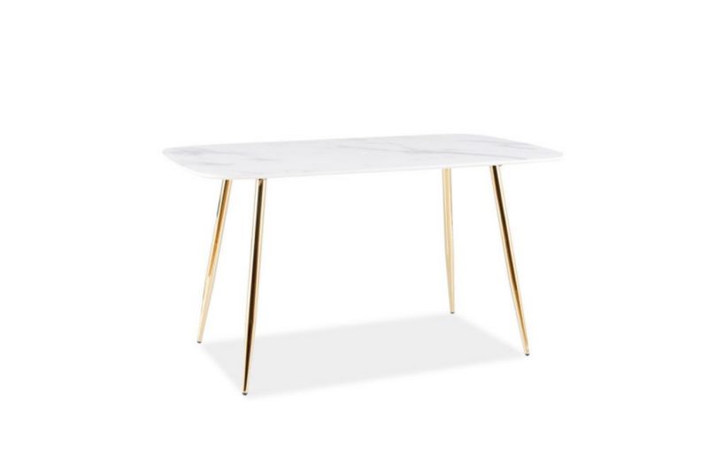 Stół Signal CERES 140x80 biały marmur/złoty 1 szt
