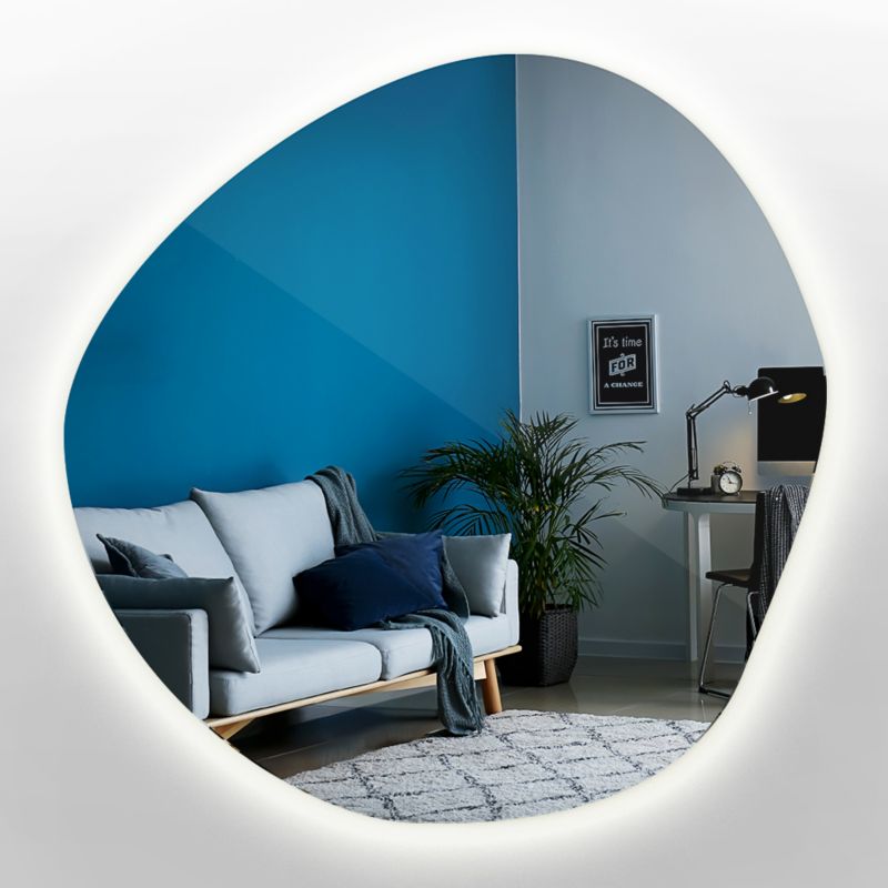 Lustro asymetryczne LED Tulup 97x96 cm neutralna barwa światła 1 szt.