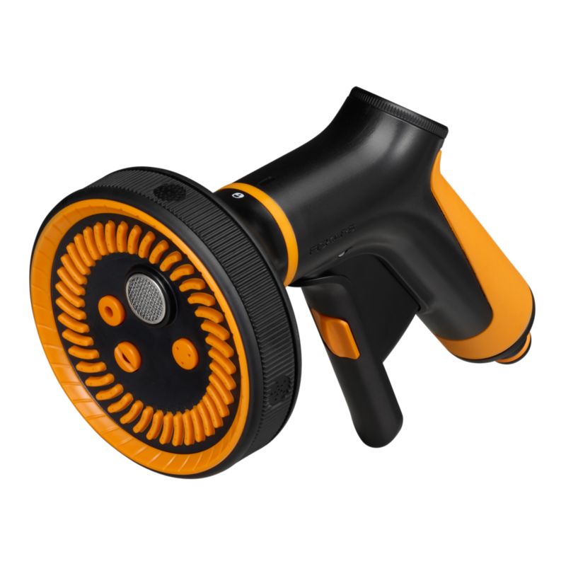 Pistolet zraszający z przednim spustem Fiskars Multi Comfort czarno-pomarańczowy