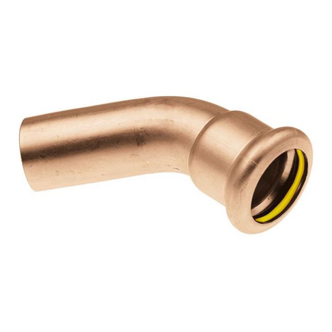 Łuk miedziany KAN-therm jednokielichowy 45° Press Gaz 18 mm