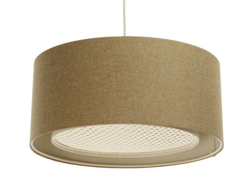 Lampa Bps Koncept wisząca ERUTAN RATTAN 40 żółta 1 szt