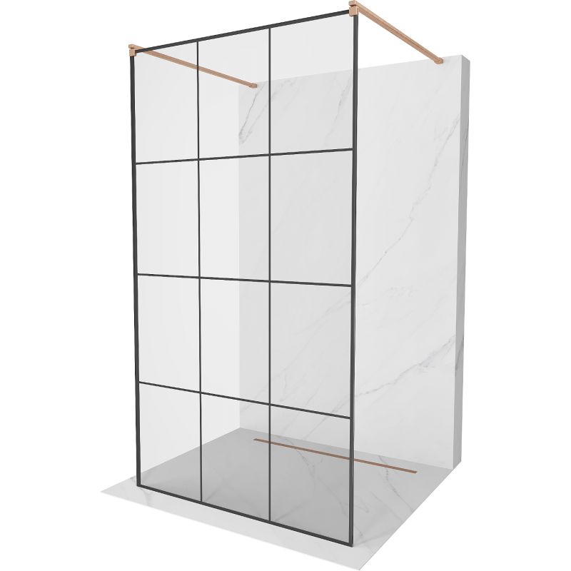 Ścianka prysznicowa Mexen Kioto czarny wzór 100 x 200 cm 800-100-002-65-77 1 szt.