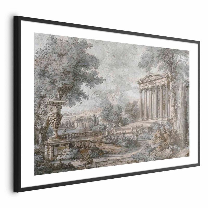 Plakat Artgeist Świątynia na wzgórzu 60x40 cm z ramą czarną 1 szt