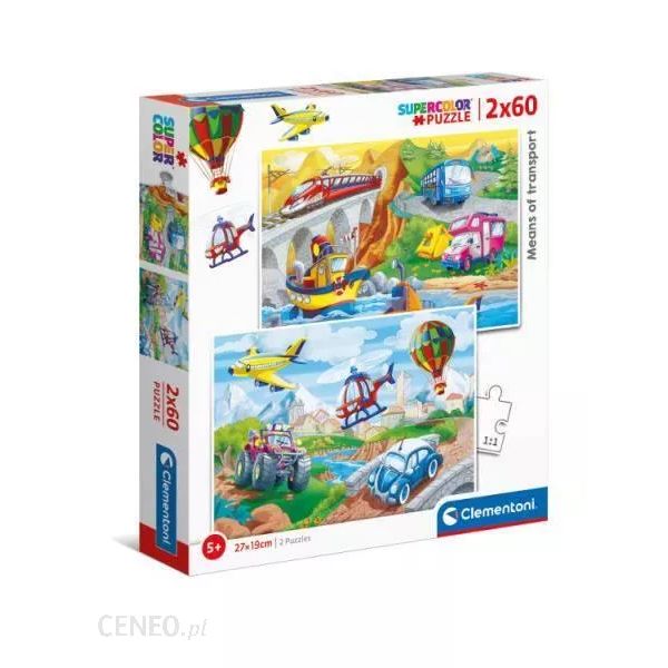 Clementoni Puzzle 2x60 el. Means of Transport