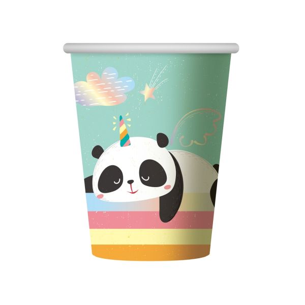 KUBECZKI PAPIEROWE ROZMARZONA PANDA 266ML 6SZTUK