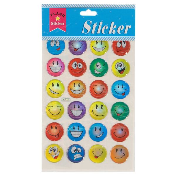NAKLEJKA 25,5/14 UŚMIECH KOLOR