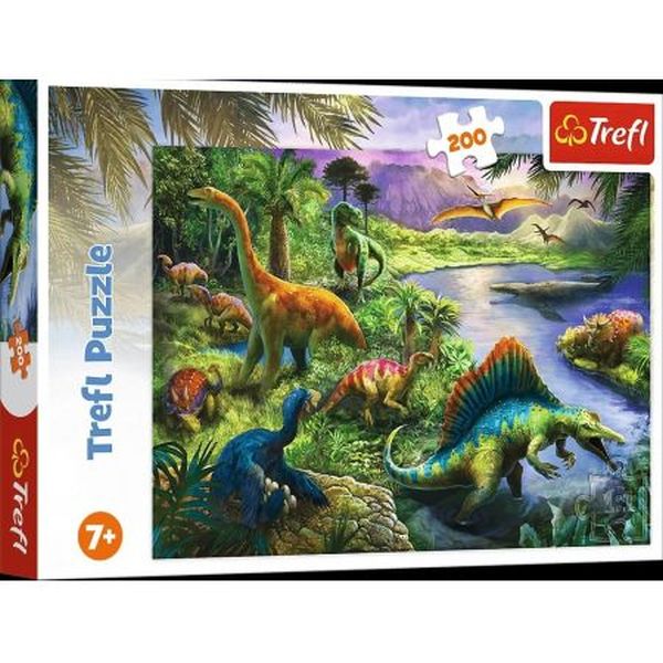 Puzzle 200 el. DRAPIEŻNE DINOZAURY Trefl