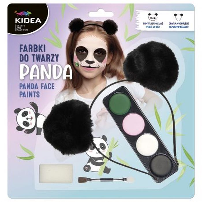 Farbki do malowania twarzy z opaską Panda Kidea
