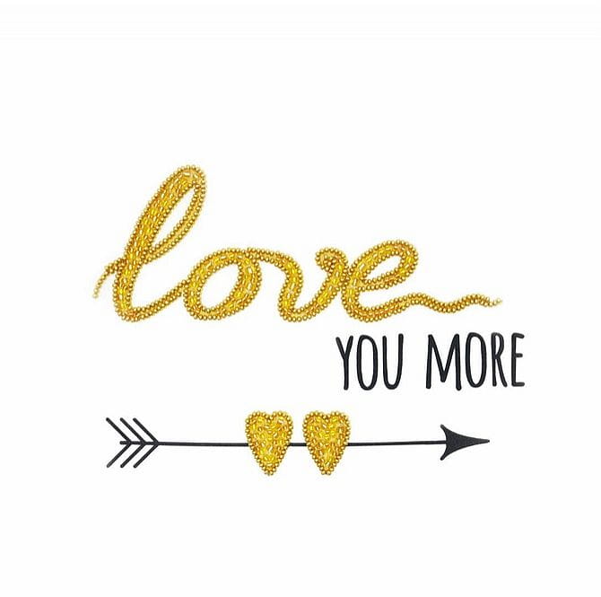 zestaw do haftu koralikami "Love you more" 33011
