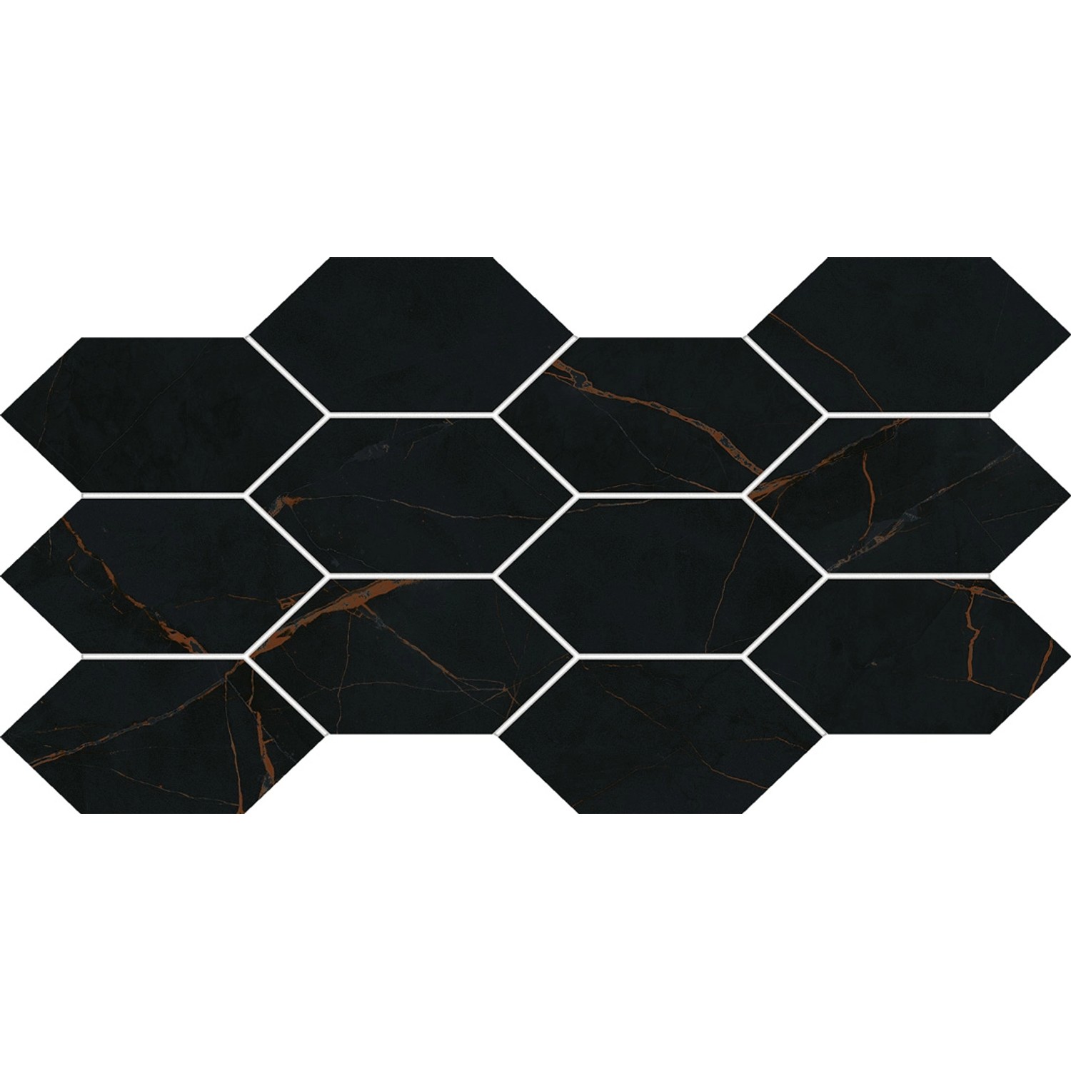 Mozaika MARMARIS black 22,3 x 42,9