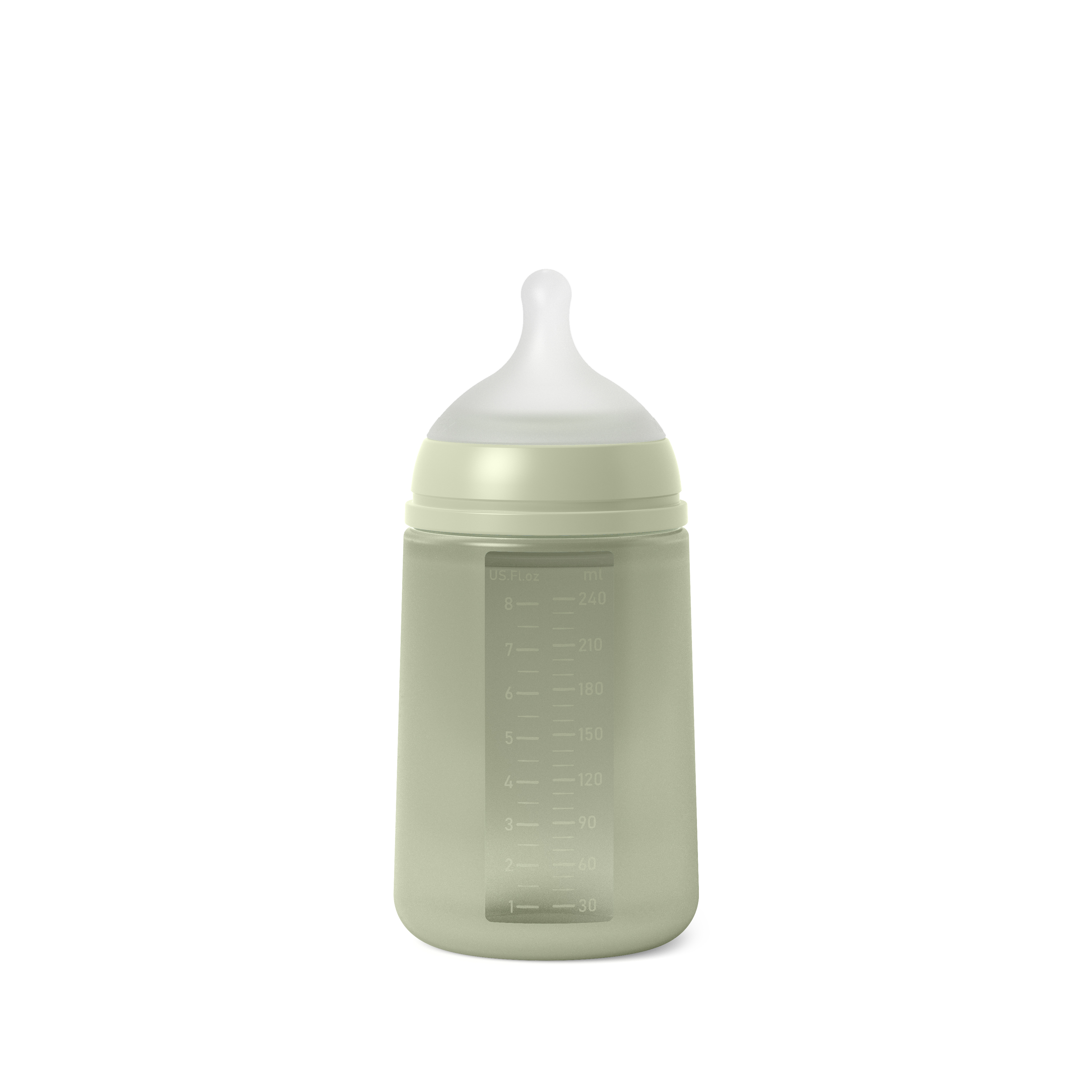 Suavinex, Butelka silikonowa 240ml SX Pro średni przepływ zielona