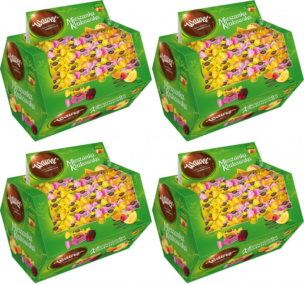 4x Cukierki mieszanka Krakowska Wawel, w czekoladzie, 2.8kg