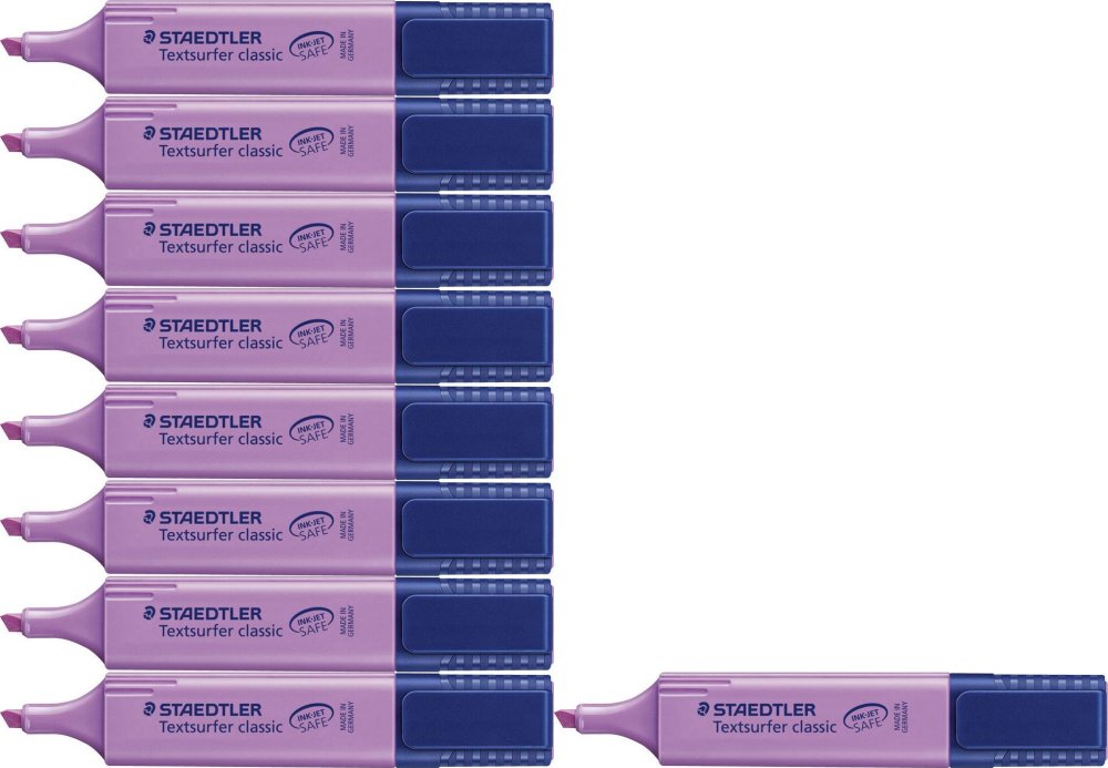10x Zakreślacz Staedler, ścięta, 5mm fioletowy